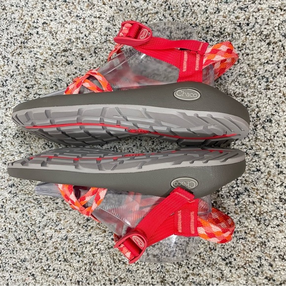 Chaco Red and Orange Sandals - Picture 3 of 9